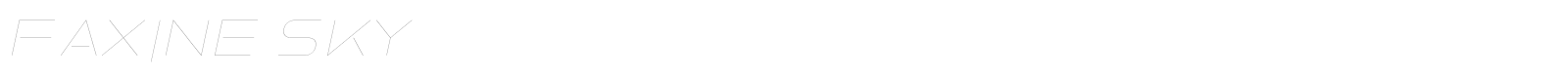 Faxine Sky font preview